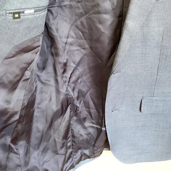 Bonobos Slim Fit Blue Men’s Wool Lightweight Lined Button Blazer Jacket Sz 38R - Picture 3 of 8